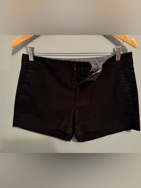 Banana Republic Black Tailored Cotton Blend Shorts